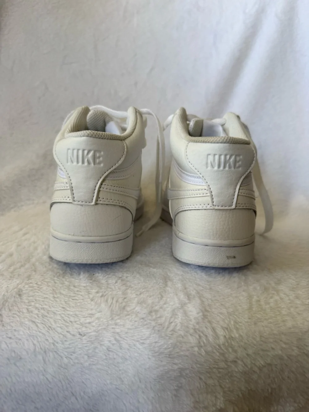 Nike Women’s Court Vision Mid All-White Sneaker